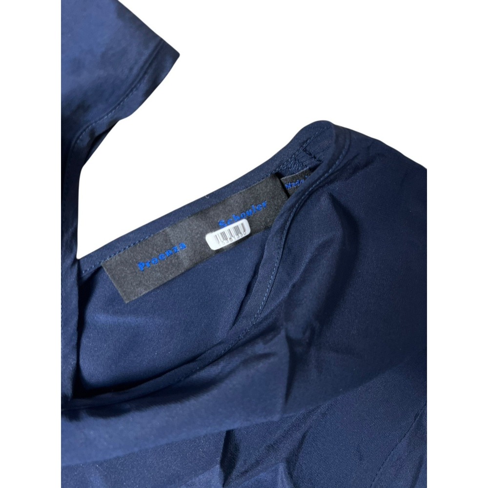 Proenza Schouler Sidney Dress Silk Blend Maxi Blue Size 2 $1390 *READ FLAW* - Picture 11 of 14